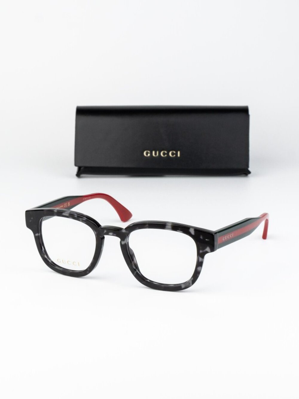 Gucci Men Eyeglasses Grey Havana Square GG1992O 002 NEW AUTHENTIC